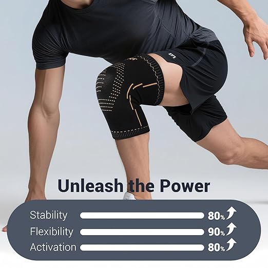 Copper Knee Braces for Men & Women – Knee Compression Sleeves for Pain Relief, Arthritis, Sports and Recovery