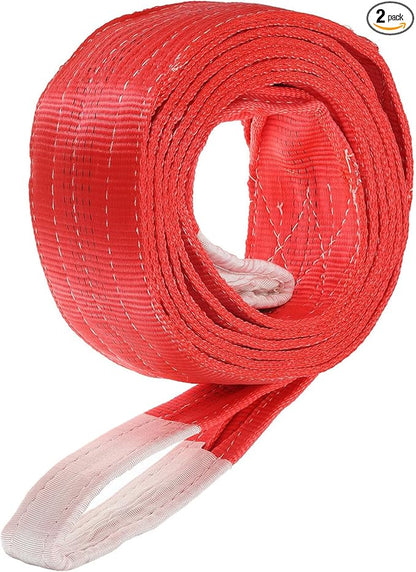 PATIKIL Lifting Slings Straps, 1 Pcs Polyester 19ft Heavy Web Slings Duty Flat Lifting Belts Pull Lifting Straps Slings Mount(11023lbs), Red
