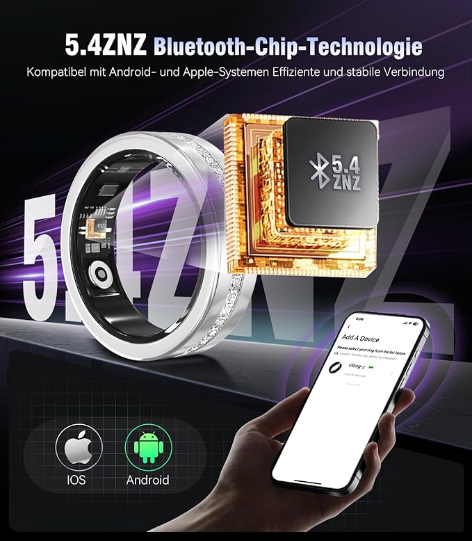 10 Gen Diamond Smart Ring and Wireless Charging Case【Industry Ranking No.1 – 0 Measurement Error】 2026 Smart Ring for Women & Men for Sleep Tracking Wearable Device,Fitness Ring【Slive 10#】