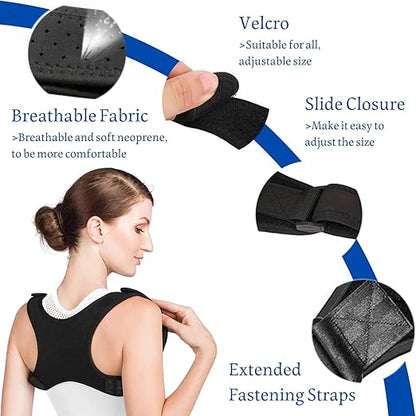 Back Brace Posture Corrector, Breathable Posture Corrector for Women, Comfortable Back Brace for Women, Relief for Upper and Lower Lumbar, Neck, Shoulder Pain