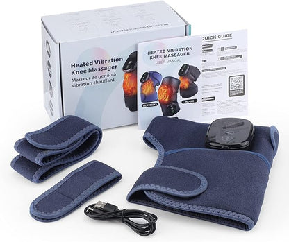 MOAJAZA Cordless Knee Massager with Heat and Vibration, Heating Pads for Knee Shoulder Elbow Deep Issue