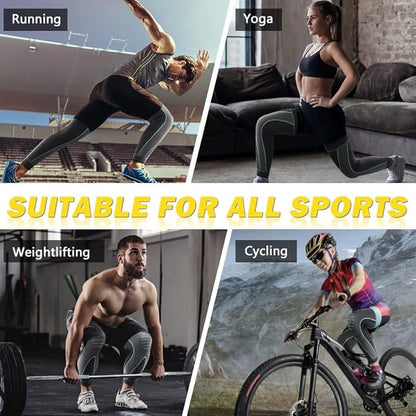 beister 1 Pair Full Leg Compression Sleeves for Women & Men, Extra Long Leg & Calf Braces Knee Sleeve for Basketball, Football, Running, Working Out, Arthritis