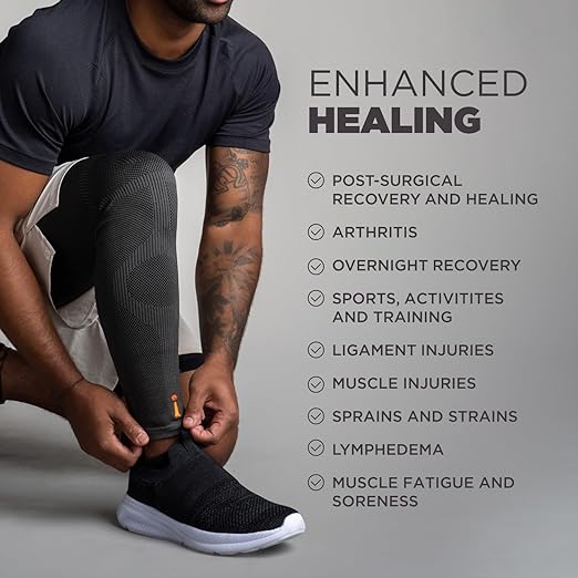 Incrediwear Leg Sleeve – Full Length Long Leg Sleeve for Leg Pain Relief & Muscle Recovery, Helps Reduce Swelling & Inflammation, Promotes Circulation, Leg Sleeves for Men & Women (Charcoal, Small)