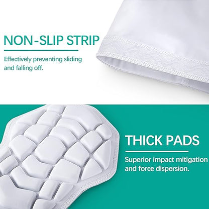 Wrestling Knee Pads for Kids Youth Adult, Knee Compression Sleeve for Basketball Volleyball Football, 1 Pair Short Knee Pads Sleeves ((#2) White-2pcs,Medium)