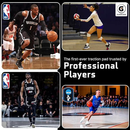 Portable Basketball & Volleyball Sticky Mat by Sola Athletics– Foldable, Reusable, Non-Slip Traction Board for Court Shoe Grip – Perfect for Hardwood Floors –60 Sticky Sheets