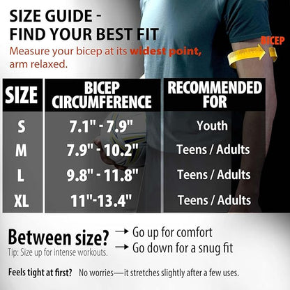 Frelaxy Padded Elbow Forearm Sleeves 2 Pack Compression Crashproof Arm Pads for Football Basketball Volleyball Soccer