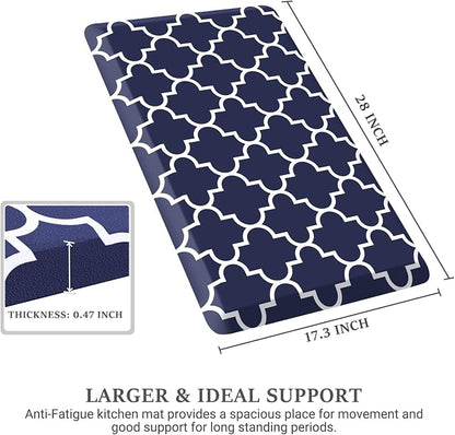 WISELIFE Kitchen Runner Rugs Anti-Fatigue mats, 17.3"x 28", Non Slip Waterproof