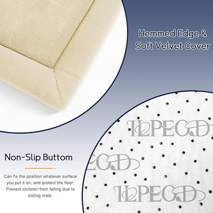 Baby Play Mat for Floor Nursery Rug Muscle Mat Area Rug Playroom Rug 59"x71" Playpen Mat Memory Foam 1.3" Thick Crawling Mat for Babies,Toddlers, Infants, Kids,Light Beige