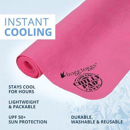 FROGG TOGGS Chilly Pad, Instant Cooling Towel, Long Lasting, Reusable, Sports and Outdoors Neck Towel 33x13