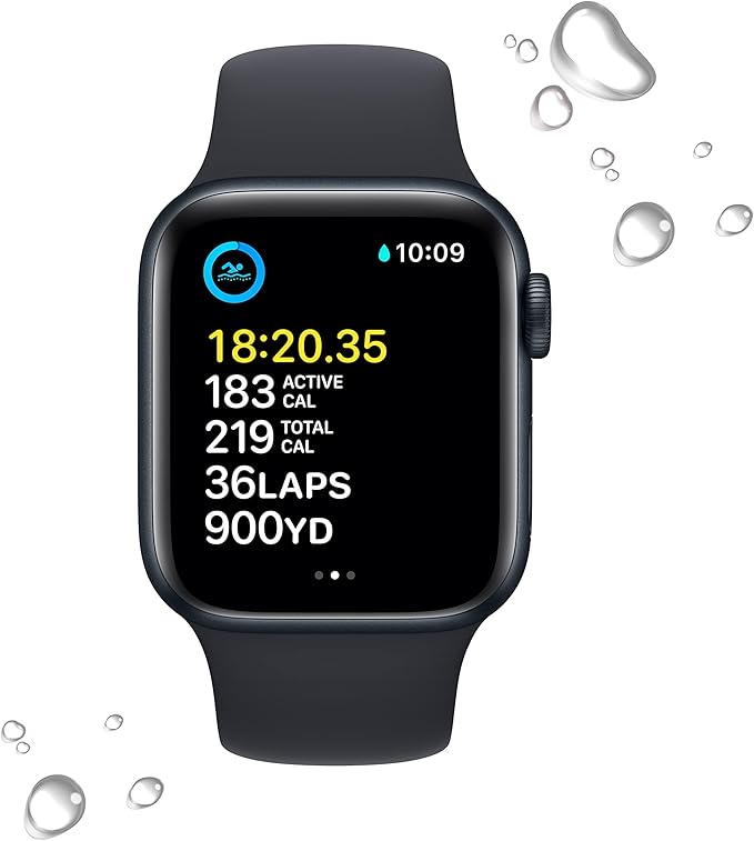 Apple Watch SE (2nd Gen) (GPS, 40mm) - Midnight Aluminum Case with Midnight Sport Band, M/L (Renewed)