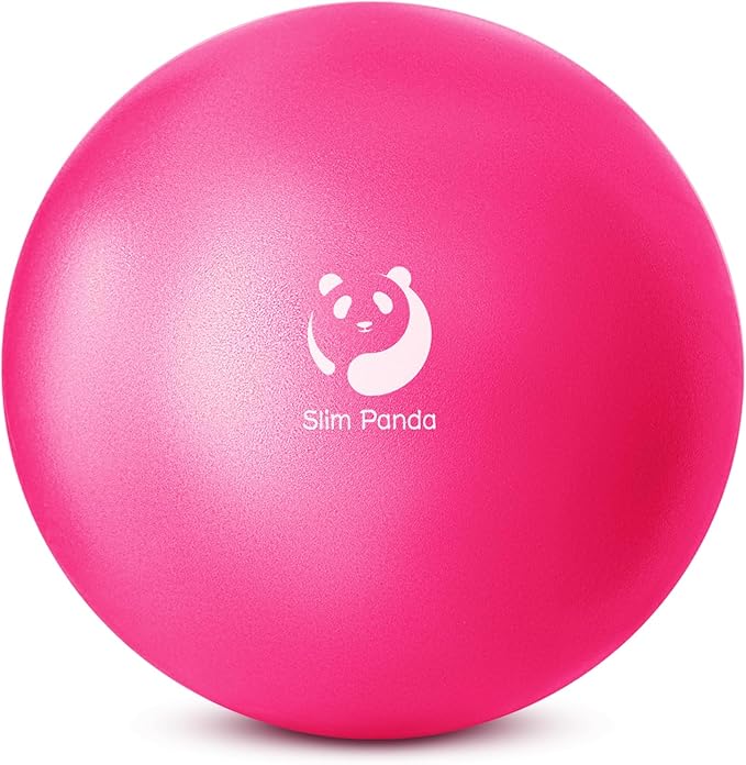 Slim Panda Pilates Ball, 9 Inch Small Exercise Ball, Anti Burst Mini Yoga Ball for Stability, Workout, Barre, Core Strength, Physical Therapy, Balance, Stretching