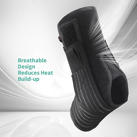 Ankle Brace for Sprained Ankle Lace up Support Brace for Women Men with Side Splints Adjustable Ankles Stabilizer for Injury Recover, Sports, S