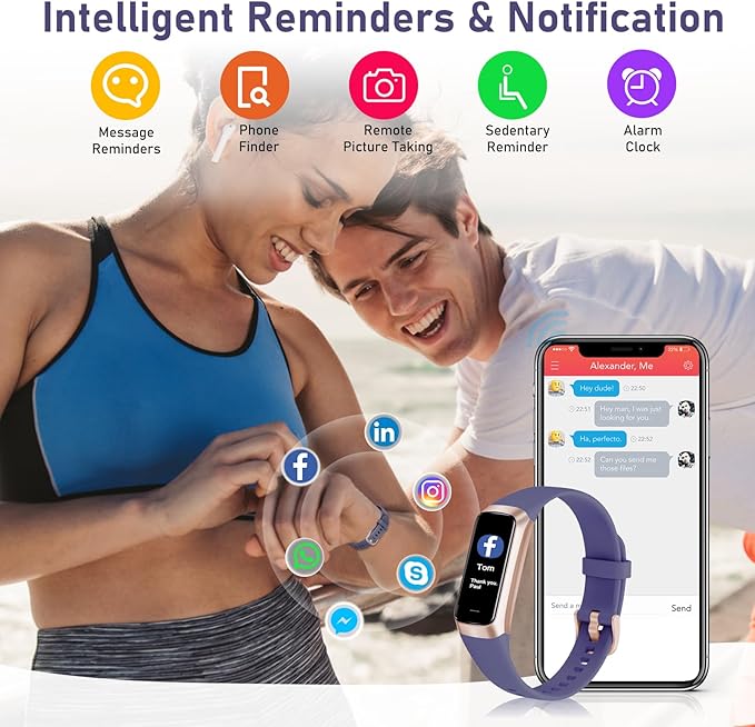 Zeacool Fitness Tracker with 24/7 Heart Rate, Blood Oxygen Blood Pressure Sleep Monitor, Activity Trackers 5 ATM Waterproof,Step Calorie Counter Pedometer Health Smart Watch for Women Men