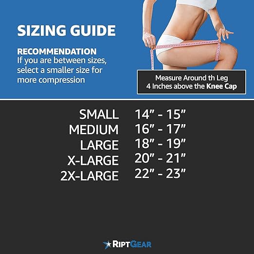 RiptGear Knee Compression Sleeve - Braces for Knee Pain - Compression for Arthritis, Meniscus Tear, Running, Walking - Support for Women and Men - Sleeves Weightlifting (X-Large, Gray (1 Pack))