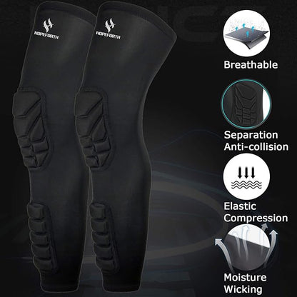 Knee Calf Padded 2 Pack Compression Leg Sleeve Shin Protective Support