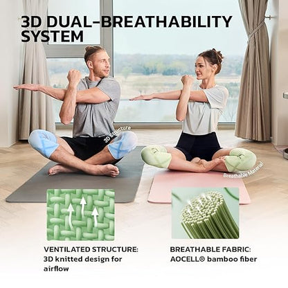 aoFIT Compression Knee Brace for Women & Men, 2 Pack AOCELL Knee Sleeve Support for Knee Joint Pain Relief, ACL, Meniscus Tear, Arthritis - Breathable for Workout, Running, Gym, Sports, Fitness M
