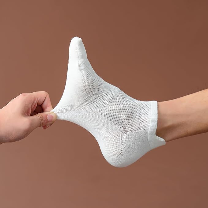 ACCFOD Womens Ankle Socks Athletic Running Low Cut Socks With Tab 6 Pairs