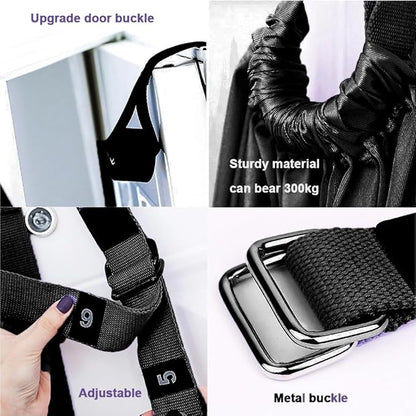 Leg Stretcher Strap - Yoga Stretching Strap,Yoga Door Swing,Backbend Training Rope with Door Anchor, Flexibility Trainer Stretching Equipment Assist Stretch Strap for Fitness Gymnastics Dance Aerial Ballet (purple)