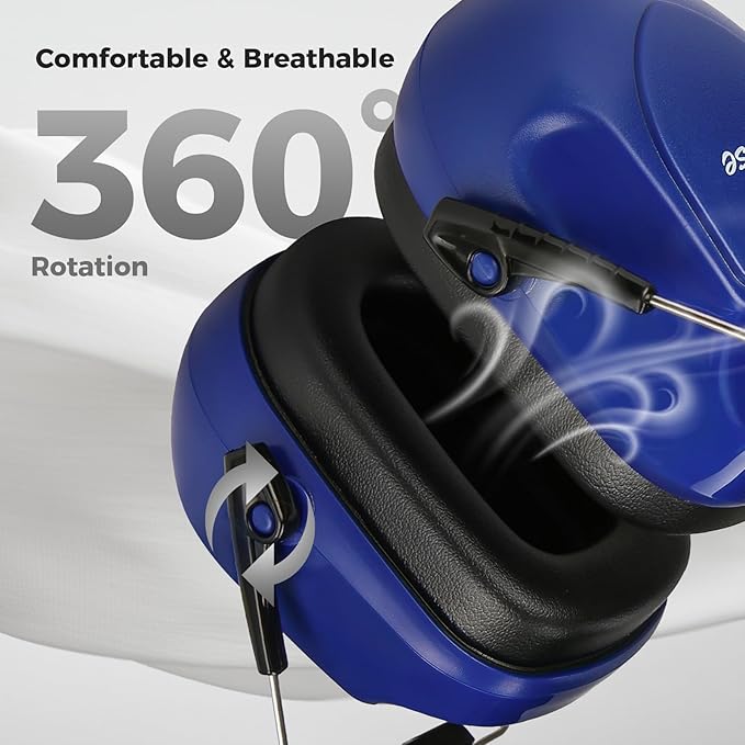 ProCase Noise Reduction Ear Muffs, Sound Proof Ear Protection, NRR 28dB Noise Cancelling Headphones for Adults Kids Autism, Hearing Protection for Shooting Gun Range Mowing -Navy