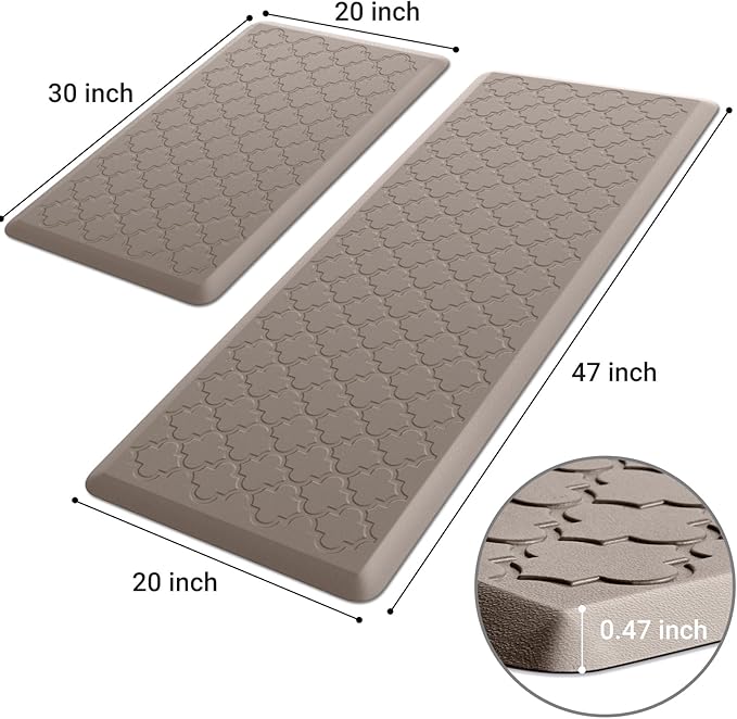 Kitchen Mat Cushioned Anti-Fatigue Floor Mat Water Resistant Non-Skid Kitchen