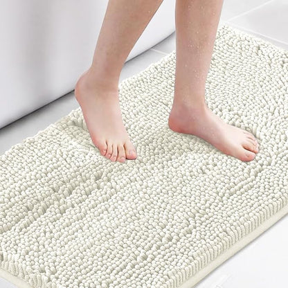 H.VERSAILTEX Microfiber Bath Rugs Chenille Floor Mat Ultra Soft Washable