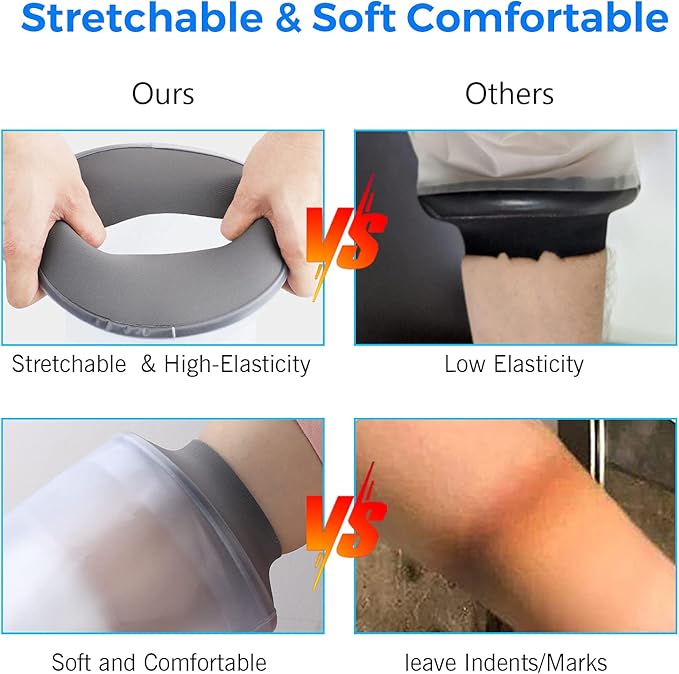 Zoyehoo Waterproof Cast Covers for Shower Leg Kids, Watertight Cast Protector for Shower Leg Kids Teens Shower Bag after Foot Ankle Surgery to Keep Bandage Dressing Wound Dry, Reusable