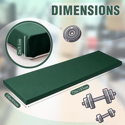 Lyrow 2 Inch 72"x24" Thick Foldable Yoga Mat with Carry Strap, Non-slip Portable Foam Gym Mat for Yoga, Pilates and Stretching