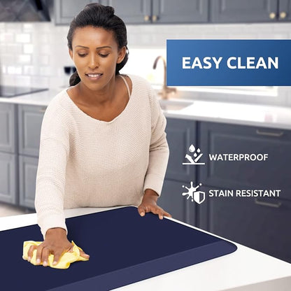 KitchenClouds Kitchen Mat Cushioned Anti Fatigue Kitchen Rug 0.8inch Water