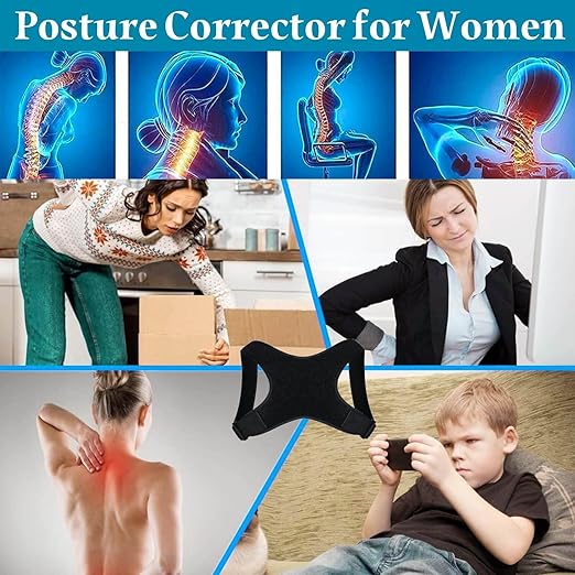 Back Brace Posture Corrector, Breathable Posture Corrector for Women, Comfortable Back Brace for Women, Relief for Upper and Lower Lumbar, Neck, Shoulder Pain