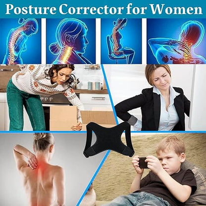 Back Brace Posture Corrector, Breathable Posture Corrector for Women, Comfortable Back Brace for Women, Relief for Upper and Lower Lumbar, Neck, Shoulder Pain