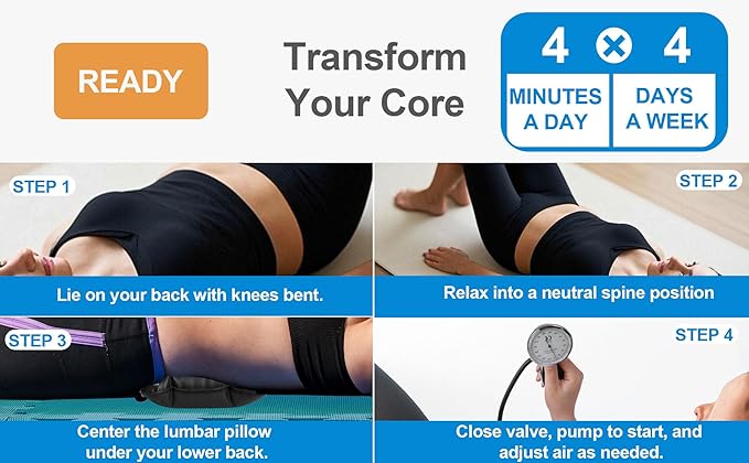 Pressure Biofeedback Stabilizer - Joint Support & Muscle Control Trainer for Low Back & Neck Pain Relief - Posture Corrector for Office Workers & Athletes (Black)