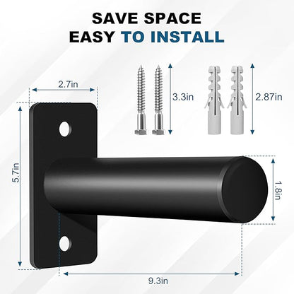 EVERYMATE Weight Plate Holder: Wall Mounted Weight Rack Storage for Olympic Weight Plate,Home Gym Organizer