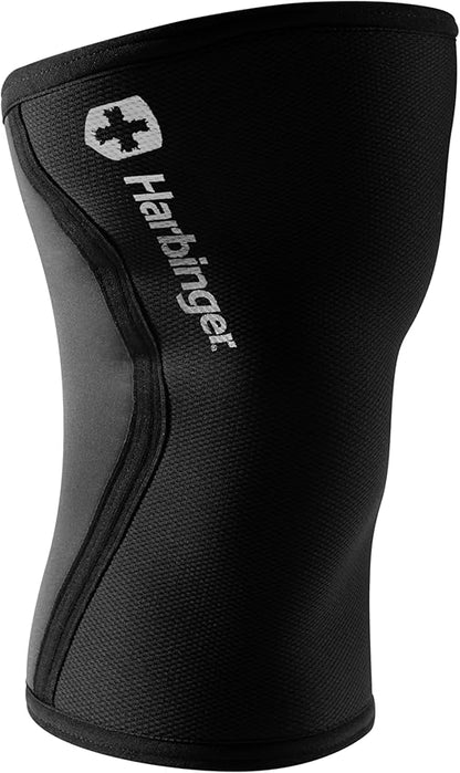 Harbinger Knee Sleeves 5mm Thick Neoprene | Compression for Weightlifting, Cross Training, Powerlifting, Squats | Support & Warmth | Pair