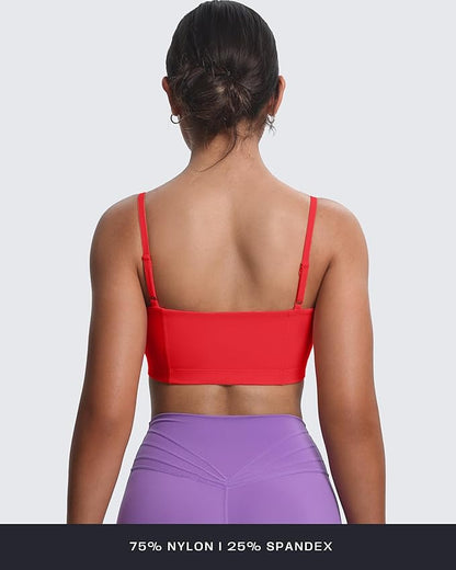 Aoxjox Women's Workout Bandeau Bras Training Fitness Running Yoga Crop Tank