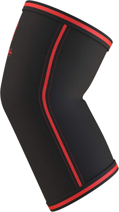 Elbow Sleeves 5mm (1 Pair) - High Performance Elbow Sleeve Support for Weightlifting, Weight Training & Powerlifting - Best Compression Straps - for Men and Women (X-Small, Black/Red)