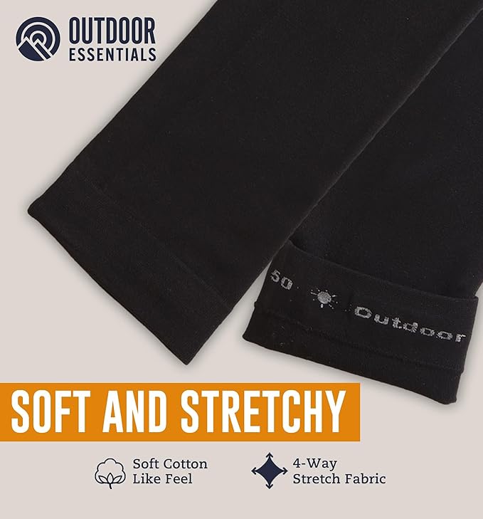 OutdoorEssentials UV Sun Protection Arm Sleeves - Compression Arm Sleeve, UV Arm Sleeves Men, Women - Golf Cooling Sleeves