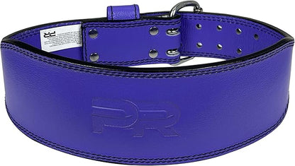 Women's 100% Pure Heritage Full Grain Leather Lifting Belt – Handcrafted with Extra Padding, Double Prong Buckle & Double Stitching (Dark Blue M)