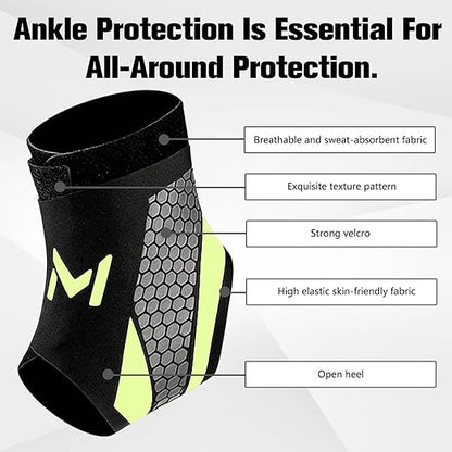 2-Pack Ankle Brace Compression Support Stabilizer,Adjustable Lace-Up Ankles Sock Sports Basketball Sprain Recovery Men Women Foot Orthopedic Grade Tendonitis Protection Plantar Fasciitis Relief,Purple