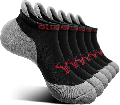 BULLIANT Men Running Socks,Active Ankle Socks No Show For Men With Cushioned Footbed Arch Support Breathable Wicking