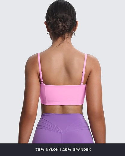 Aoxjox Women's Workout Bandeau Bras Training Fitness Running Yoga Crop Tank