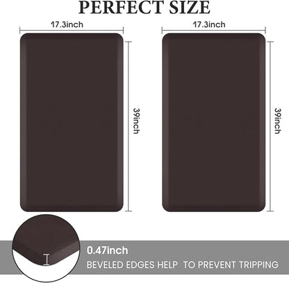 HappyTrends 2 PCS Kitchen Mat Cushioned Anti-Fatigue Floor Mat, Heavy Duty