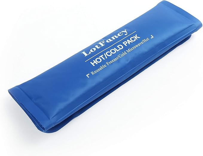LotFancy Ice Pack for Injuries, Reusable Large Hot Cold Pack for Therapy, Heating or Cooling Gel Pad for Back Shoulder Knee Waist Sprains, Muscle or Joint Pain Relief, 14" x12"