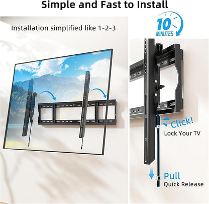 HOME VISION Heavy Duty TV Wall Mount for Large TVs 60-120 Inch, Tilting TV Wall Mount, Max VESA 900x600, Holds up to 220lb, Fits 16/18/24/32 Inch Studs