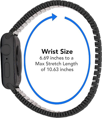 Bandini Stainless Steel Expansion Band for Apple Watch Band 46mm 45mm 42mm 44mm 41mm 40mm 38mm 49mm & Ultra 3, 2 & 1 for Men, Extra Long Stretch Strap Apple Watch Series 11 10 9 8 7 6 5 4 SE & iWatch