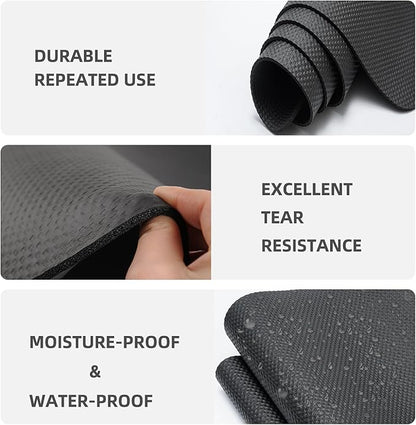 Treadmill Mat,Bike Mat Compatible with Peloton Bike Elliptical Treadmill,Folding Pad Exercise Equipment Under Exercise Trainer Pad for Stationary Indoor Spin