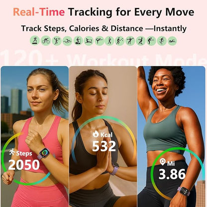 MorePro Fitness Tracker with 24/7 Heart Rate & Blood Pressure Monitor, Smart Watch with Blood Oxy-gen, Sleep Tracking, Fitness Watch 120+ Sports Modes, Answer/Make Calls for Men and Women