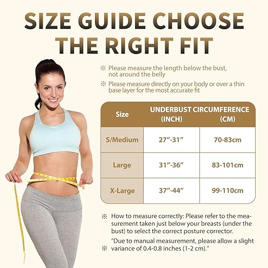 WNIEYO Posture Corrector for Women and Men Back Brace for Women Back Straightener for Effective Lower Back Pain Relief, Scoliosis, and Better Posture Support(L)