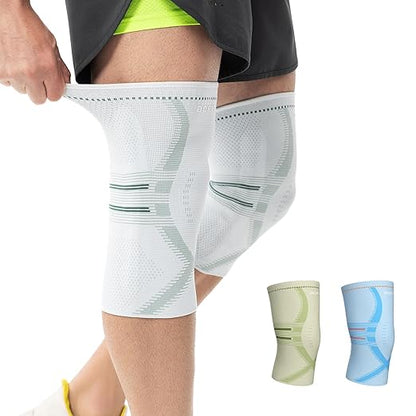 aoFIT Compression Knee Brace for Women & Men, 2 Pack AOCELL Knee Sleeve Support for Knee Joint Pain Relief, ACL, Meniscus Tear, Arthritis - Breathable for Workout, Running, Gym, Sports, Fitness S