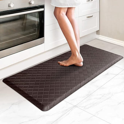 HappyTrends Kitchen Mat Cushioned Anti-Fatigue Kitchen Rug, Thick Waterproof