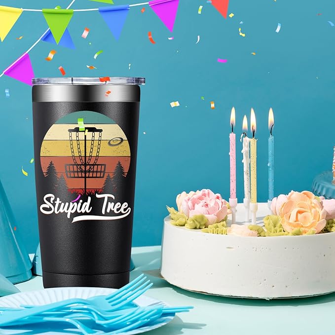 Disc Golf Gifts for Men - Christmas Birthday Gifts for Disc Golf Player - DiscGolf Tree Tumbler Cup 20 oz